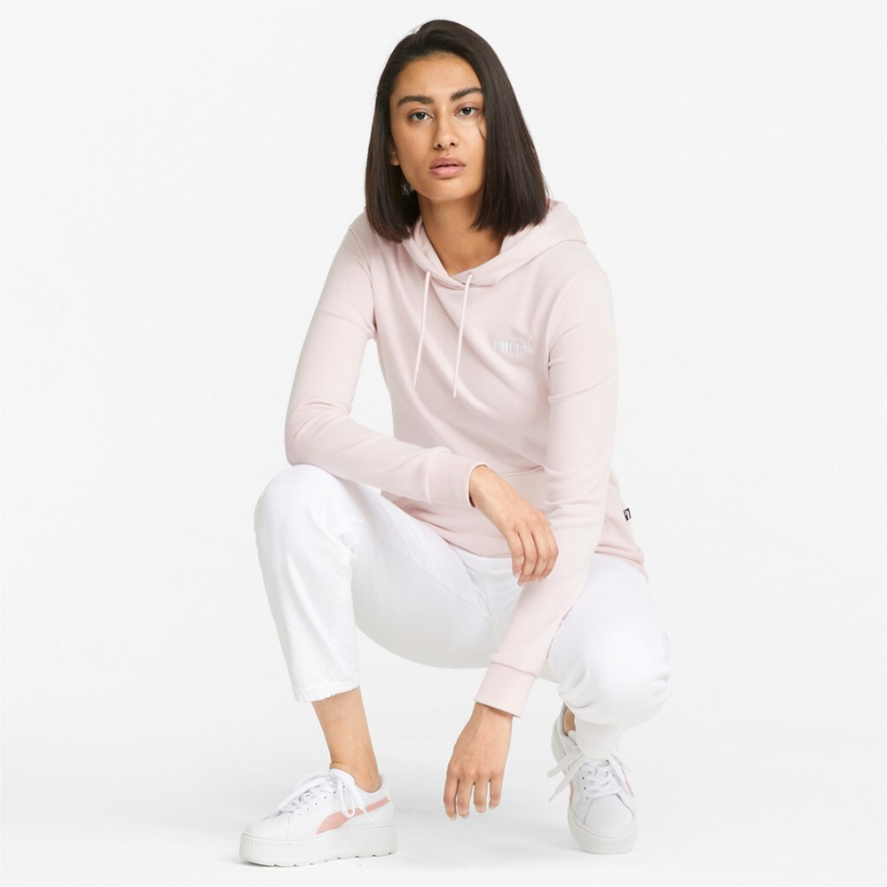 Толстовка женская PUMA ESS+ Embroidery Hoodie TR Chalk Pink
