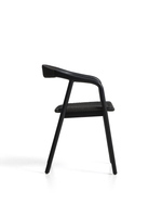 Уличный стул Derile из массива дуба и веревки в черной отделке