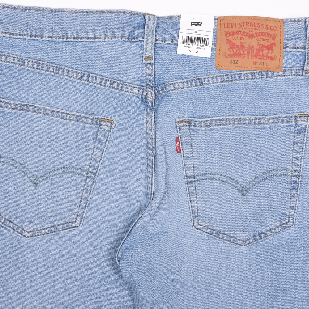 Новые высветленные светло-голубые шорты Levi's 412, S (31)