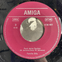 Винтажная виниловая пластинка LP Familie Silly Blue Jeans, Pack Deine Sachen (ГДР 1980) 7 дюймов, 45 RPM, Single
