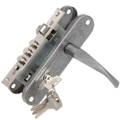 Замок врезной Зенит, ЗВ7-60.1, БП-00010132, ручка в комплект, цилиндровый, серебр