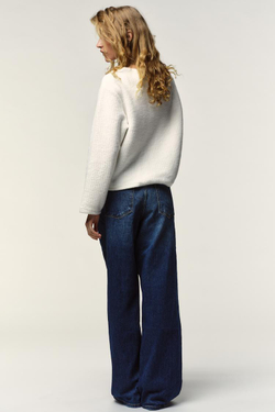 ZARA ТОЛСТОВКА В ДЕРЕВЕНСКОМ СТИЛЕ, ЭКРЮ