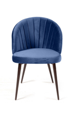 Стул Mont Blanc, бархат синий 29 / черный конус