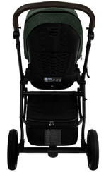 Детская коляска Roan Esso 3 в 1 с автокреслом Pituso Santiso Pro Black ESS113/1 Dark Green/Black