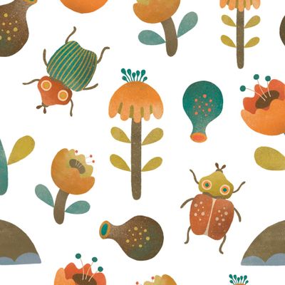 Цветы и жучки