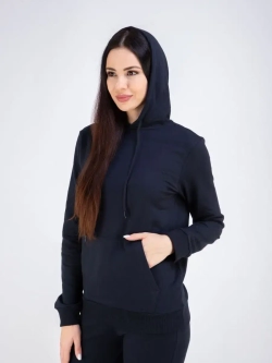 Худи без начеса с капюшоном однотонное модное