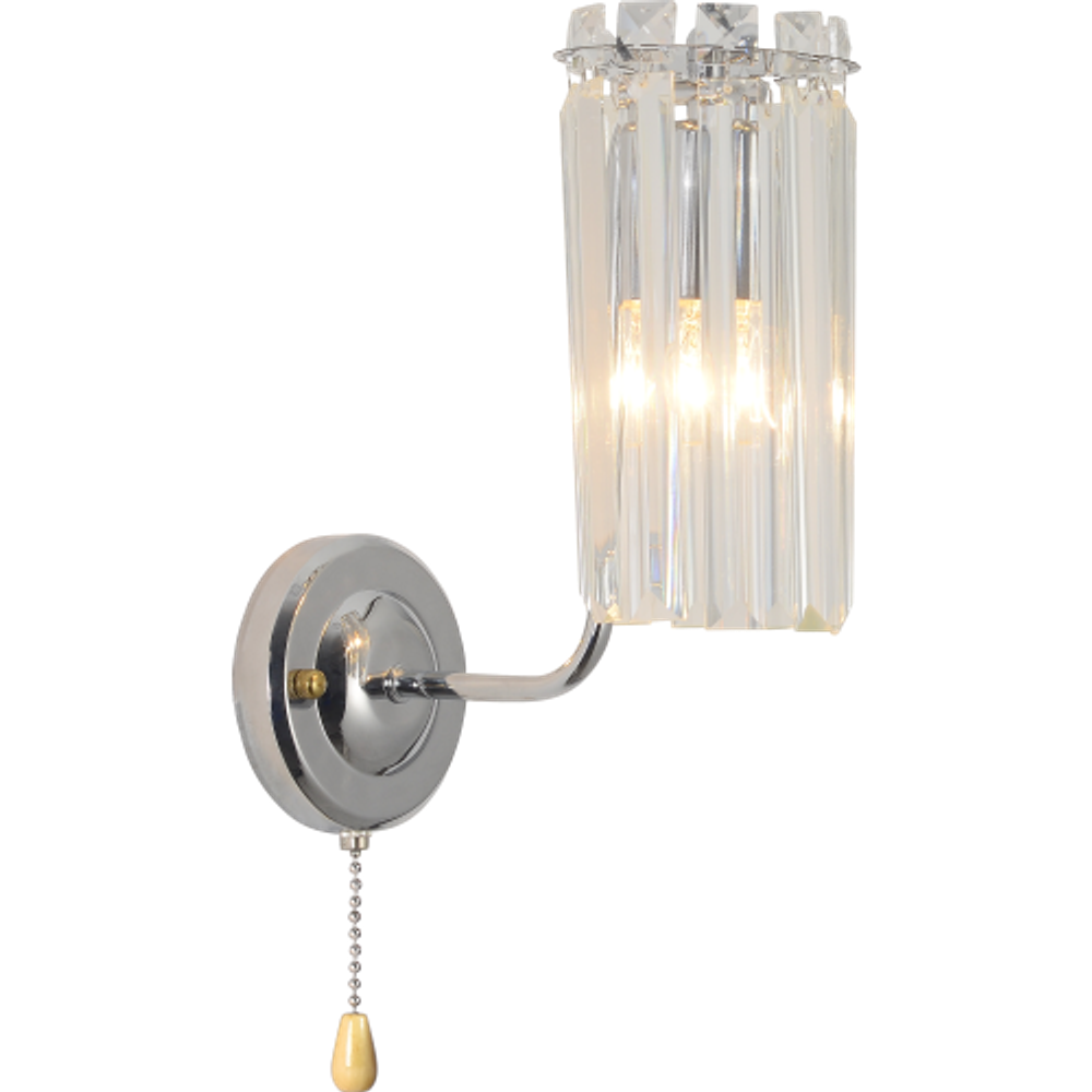 Бра светильник Rivoli Ifa 1063-401 настенный 1хЕ14 40 Вт хрусталь с выключателем | Rivoli