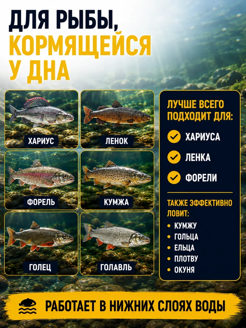 Настрой на хариуса балда тиролька с 4 донными мушками