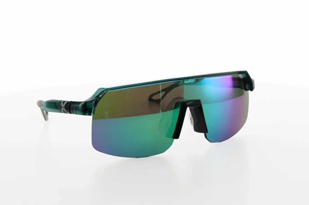Спортивные очки с диоптриями HILX Inferno Shiny Crystal Green / Photochromic Purple Mirror Lens