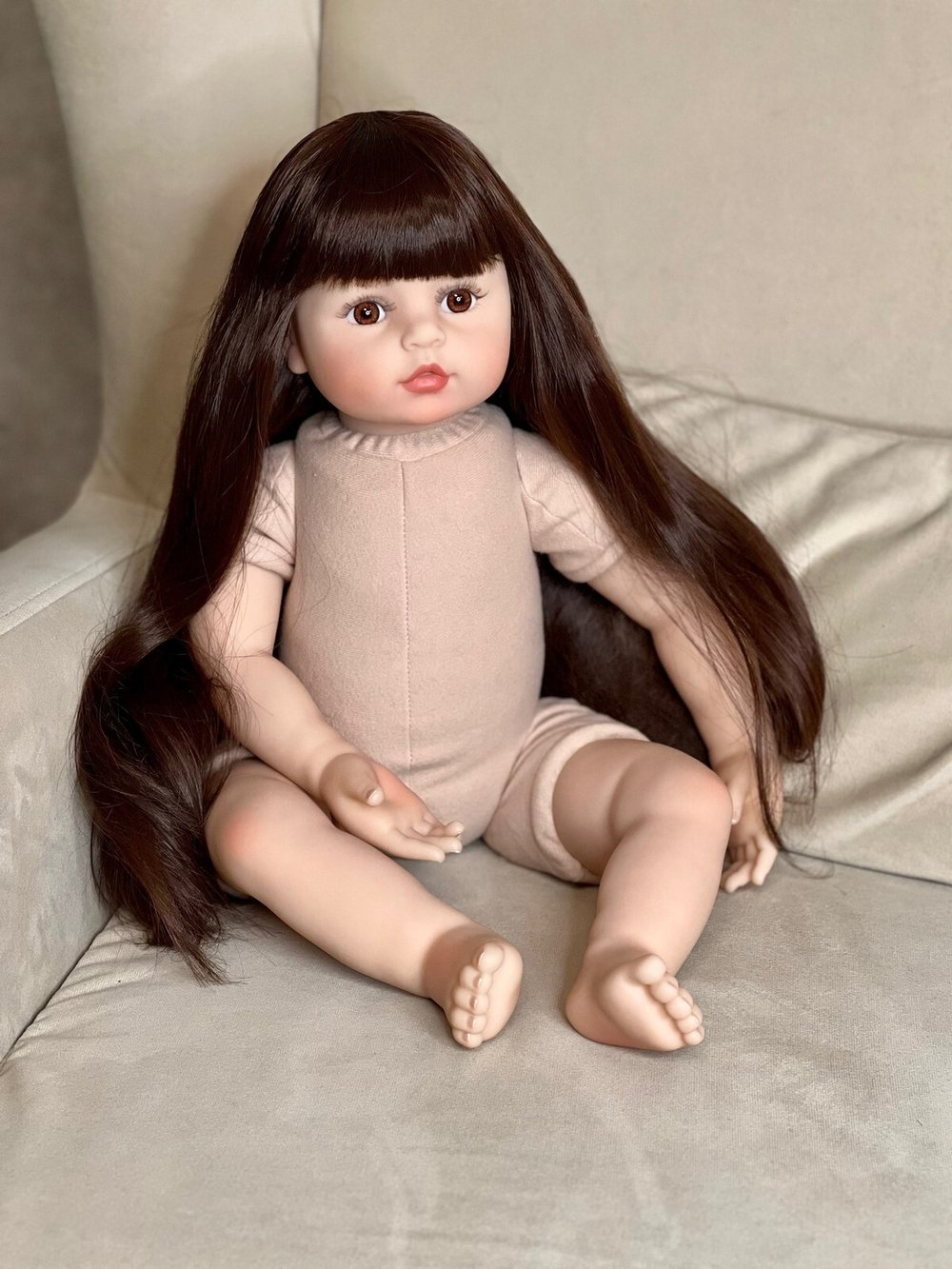Кукла Реборн мягконабивная 60см в пакете (FA-072)