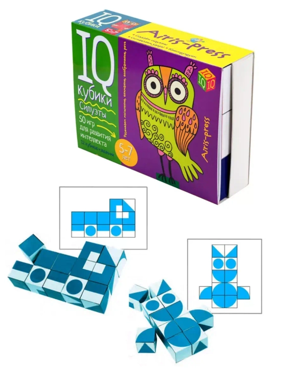Развивающие IQ-кубики Силуэты