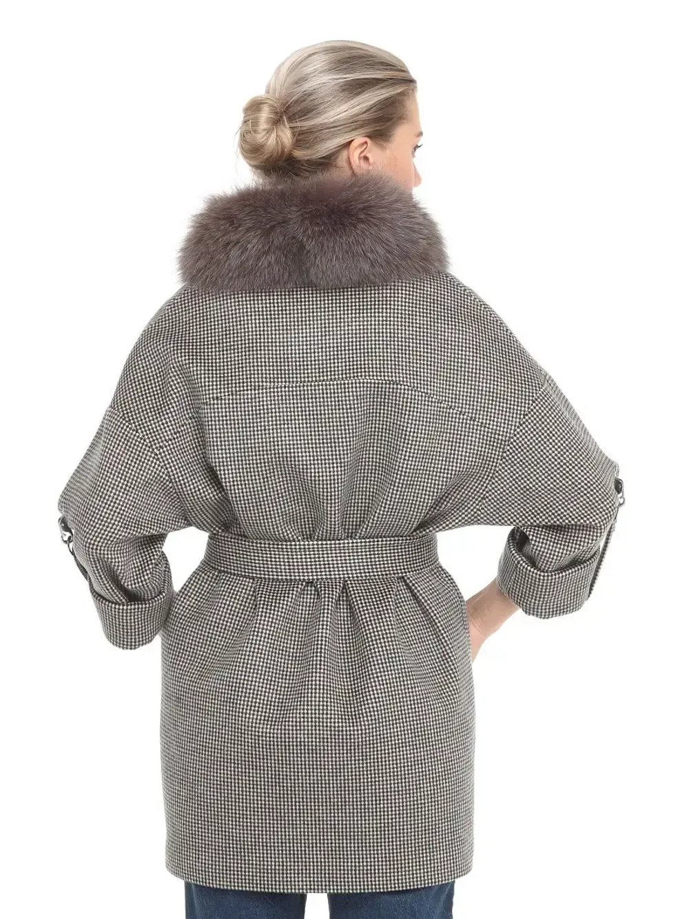 Пальто женское из натуральной кожи