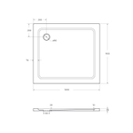 Поддон из SMC (стекловолокно) 100х90 Cezares TRAY-M-AH-100/90-35-W без сифона