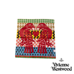 VIVIENNE WESTWOOD ПЛАТОК ГОЛУБОЙ ПРИНТ ОРЛЫ И СЕРДЦЕ С ЛОГОТИПОМ БРЕНДА