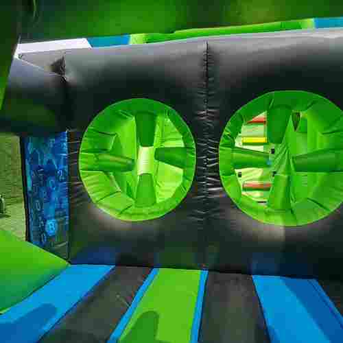 Коммерческая надувная полоса препятствий «Кибер», 18×3×4 м