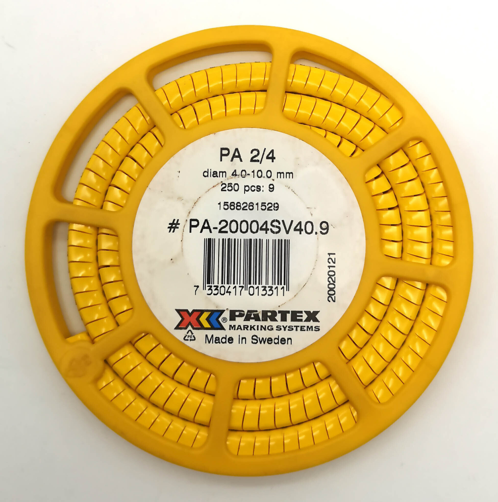 Маркер кабельный сеч.4-10мм PA 2/4 Weidmuller PARTEX РА-20004SV40.9 1568261529 (250 шт.)