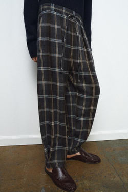 ZARA БРЮКИ В КЛЕТКУ — ZW COLLECTION, СЕРЫЙ МЕЛАНЖ