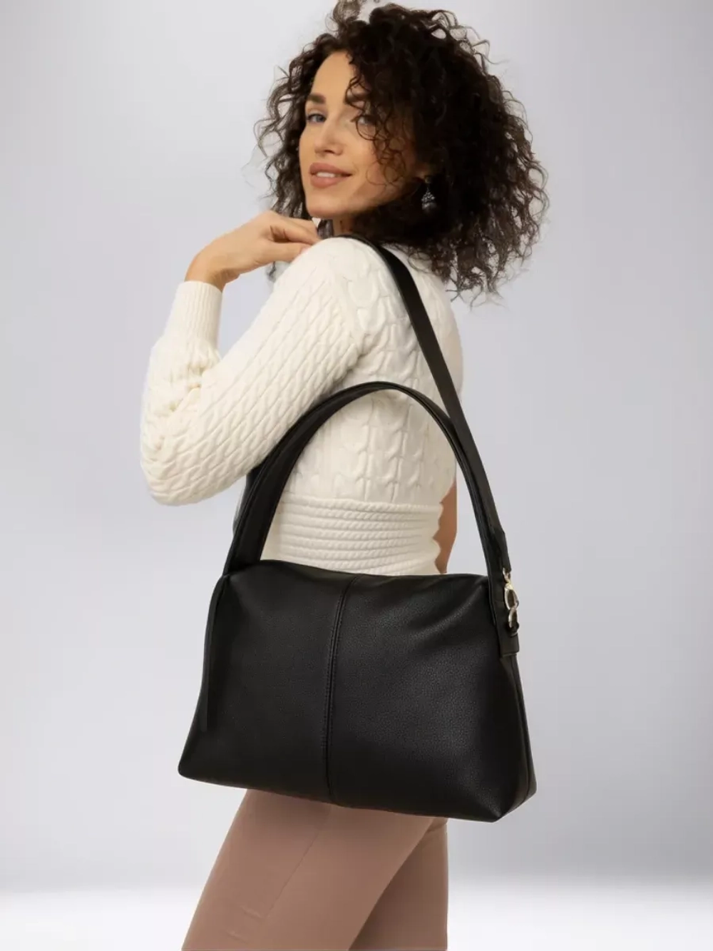 Сумка женская через плечо средняя натуральная кожа