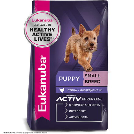 Сухой корм Eukanuba Puppy Small Breed &lt;12 months для щенков мелких пород с курицей 800 г