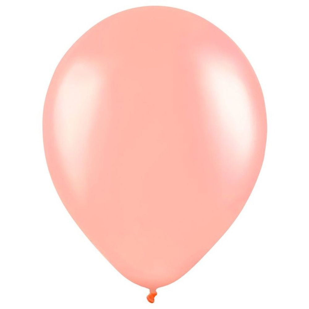 Воздушные шары Веселуха, металлик розовое золото, 100 шт. размер 12&quot; #8122404