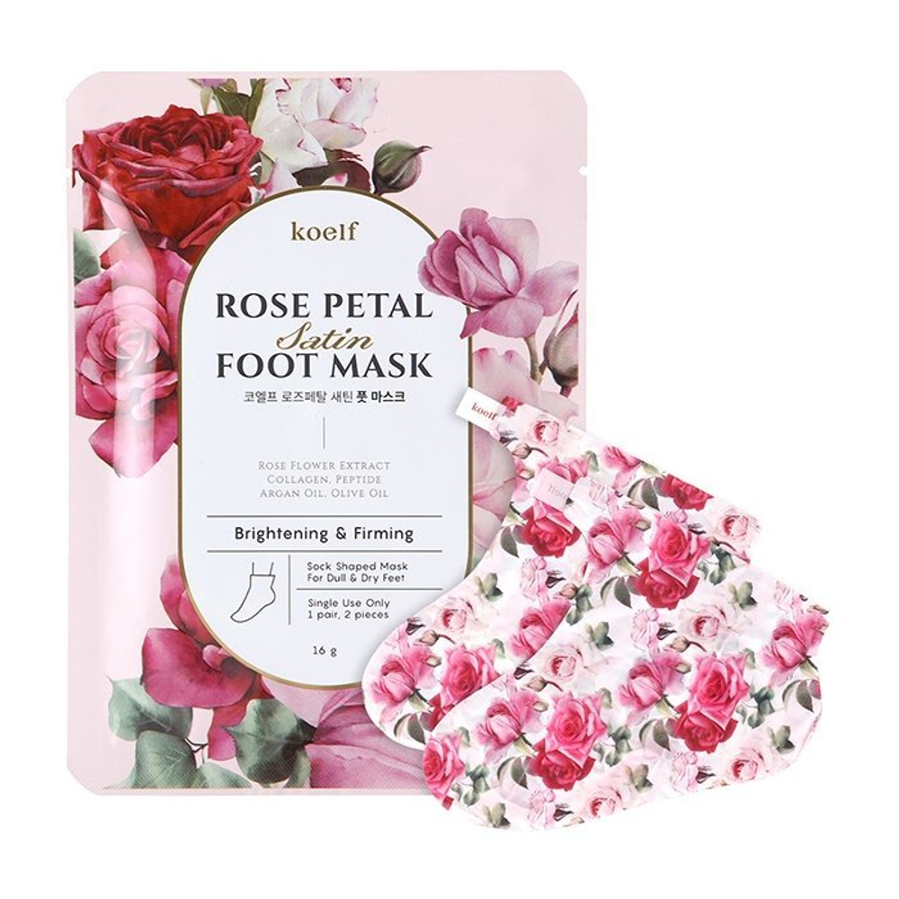 Маска-носочки для ног с экстрактом розы KOELF Rose Petal Satin Foot Mask