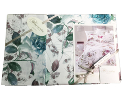 Постельное белье 2 спальное евро Blumarine Labuan Rugiada голубое