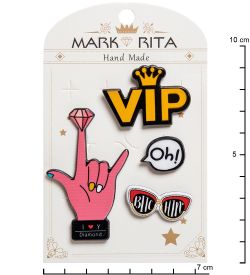 MR- 81 Н-р брошей с цанговым зажимом бабочкам «Гламурный стиль» Mark Rita