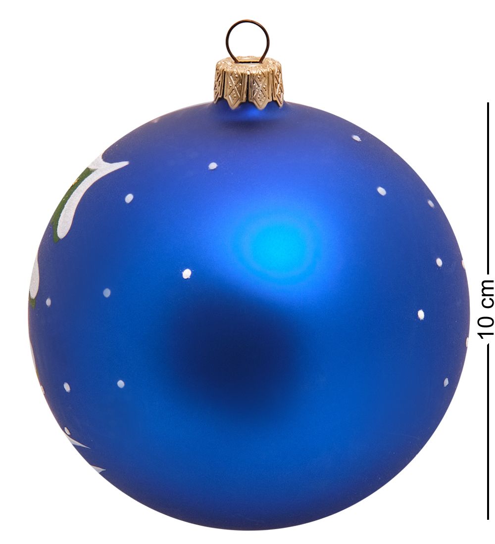 Элита НФШ-1459 Ел.украшение Шар «Барашек с посохом» синий 100 мм