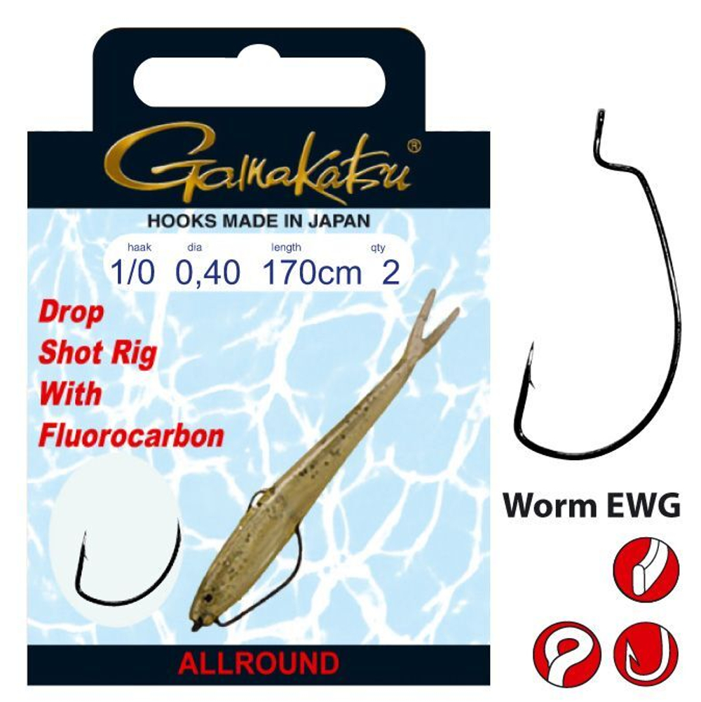 Крючок Gamakatsu BKD-Drop Shot Rig W-EWG 170cm №1 d0.35
