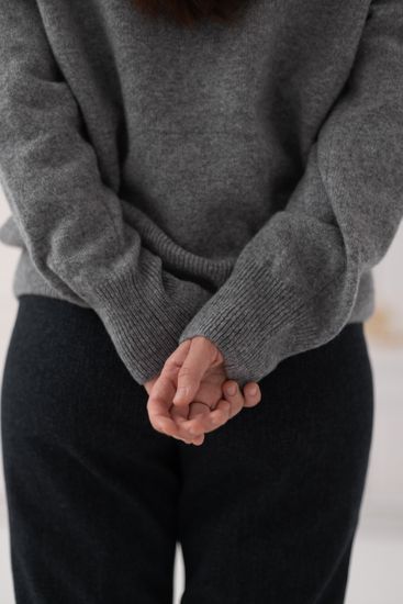 Джемпер Л.Т., 100% шерсть ягнёнка, цвет небо Петербурга.