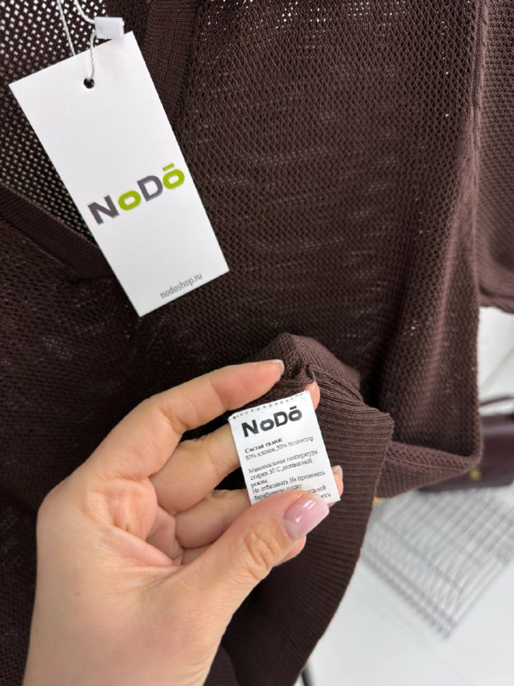 Футболка-поло женская артикул 9610 цвет "коричневый"