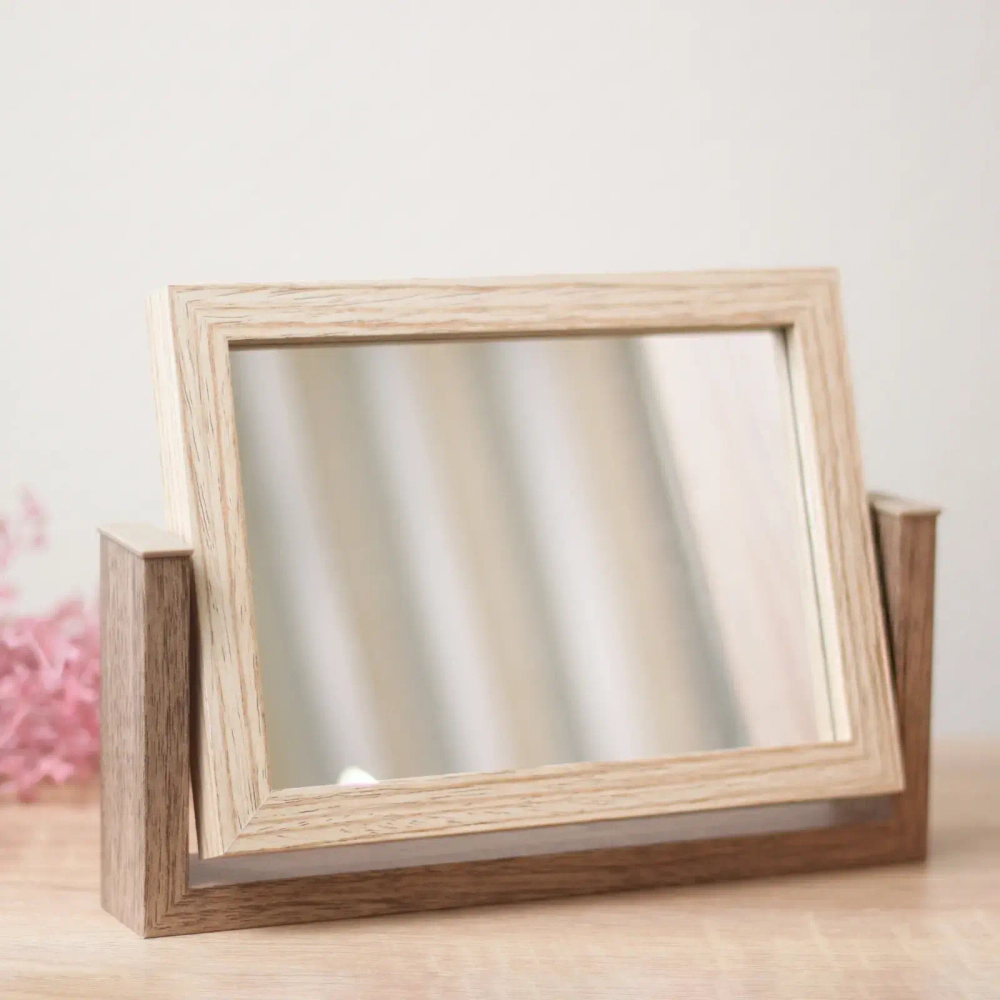 Фоторамка 13*18см вращающаяся с зеркалом, коричневая