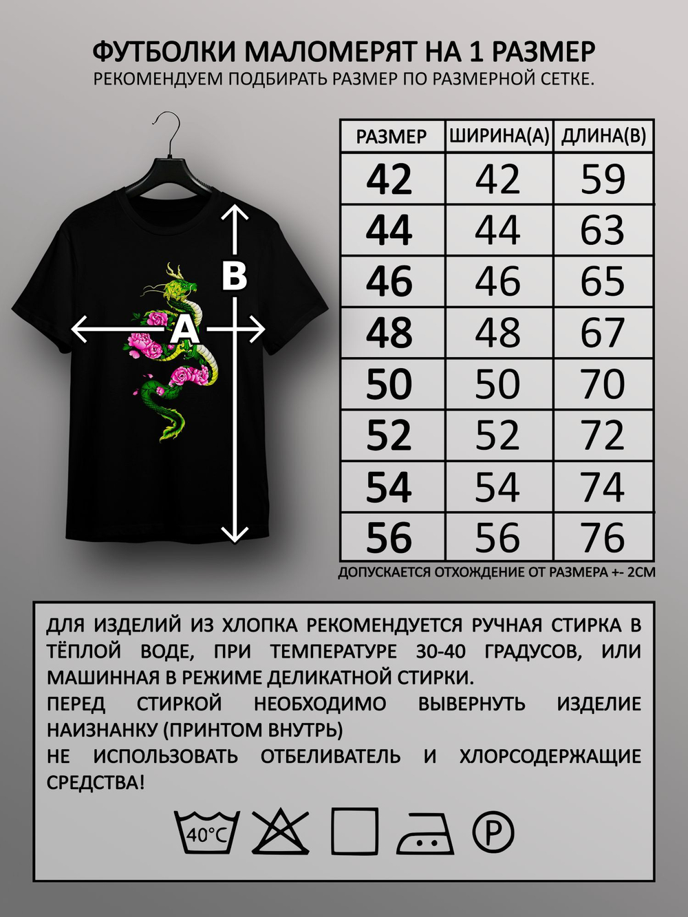 Футболка дракон в цветах