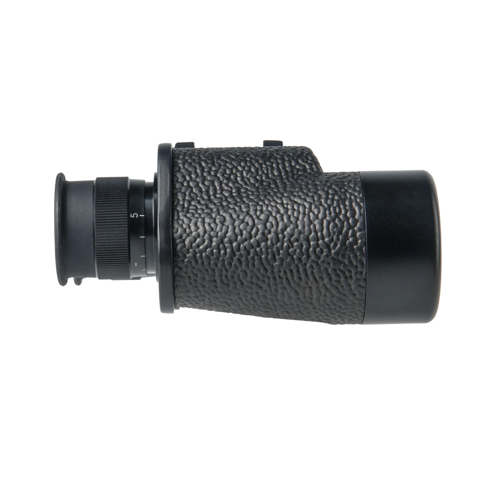 Бинокль Б-8 7x40 - вид сбоку с кожаной отделкой вблизи