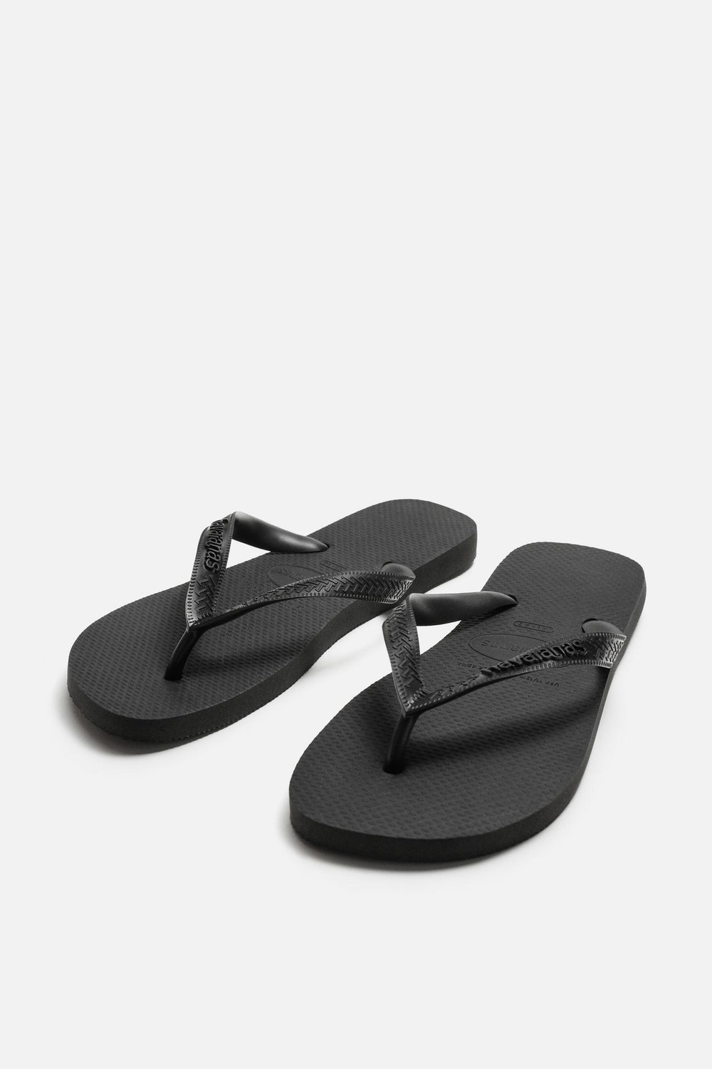 ZARA X HAVAIANAS ® САНДАЛИИ, ЧЕРНЫЙ