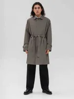 Плащ FOS Средней длины Мужской Зеленый