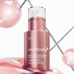 Мedicube PDRN Pink Collagen Exosome Shot Serum 7500 интенсивная омолаживающая ампула с микроиглами PDRN и экзосомами