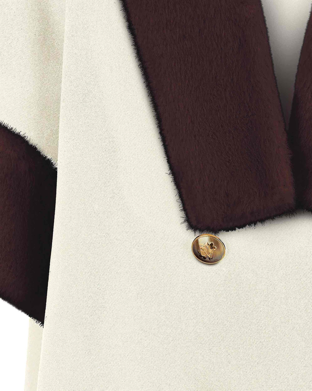 Платье-пиджак с меховой отделкой