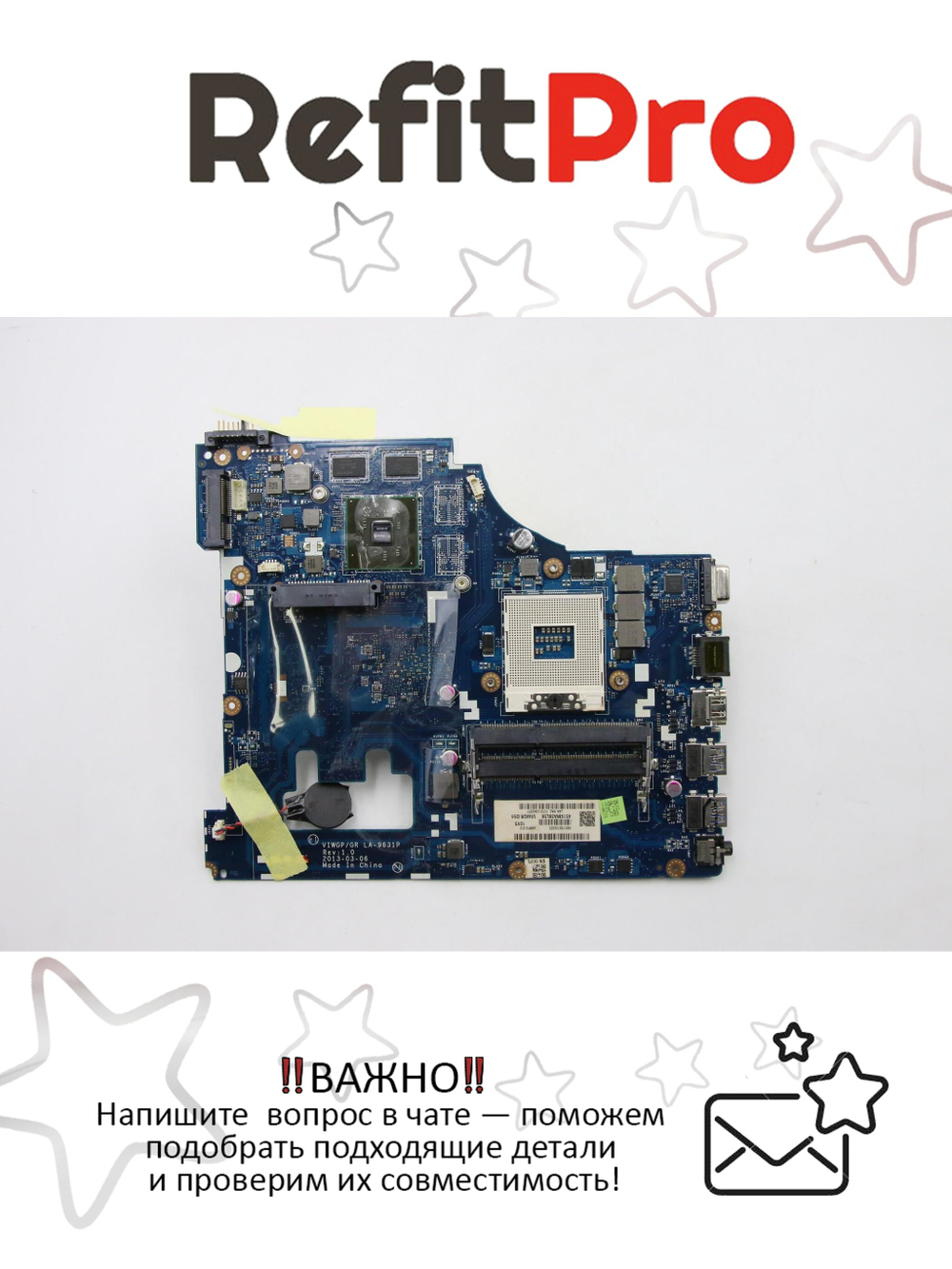 Материнская плата для ноутбука Lenovo G500 VIWGR LA-9631P DIS HM76 1G 18W (90004364), оригинал