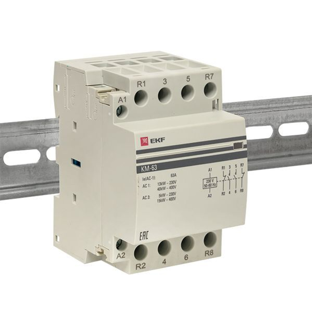 Контактор модульный КМ 63А 2NО+2NC (3 мод,) EKF PROxima