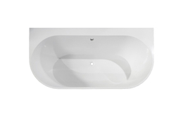 Ванна из литьевого мрамора Эстет Майами пристенная 170х85.5 белая, ФР-00010630