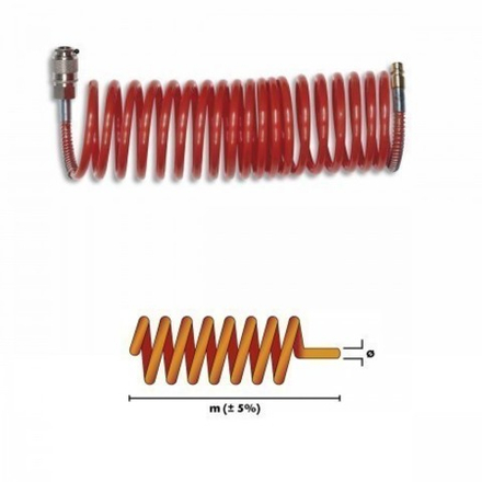 Шланг спиральный GAV SRU 30 м, D 6*8, быстросъем