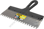 STAYER ProFLat 300 мм, зуб 8х8 мм, пластиковая ручка, зубчатый, нержавеющий, Фасадный шпатель, PROFESSIONAL (1009-30-08)