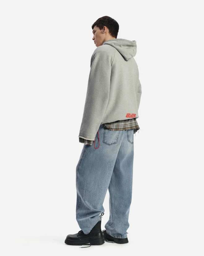 Худи-перевертыш серое