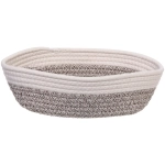 Корзинка плетёная интерьерная «ЭЛИНГАРТ», цвет бежевый/белый, 28*22*8см, (лейбл селфи)