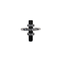 "Каскад" кольцо в серебряном покрытии из коллекции "Black & White "от Jenavi