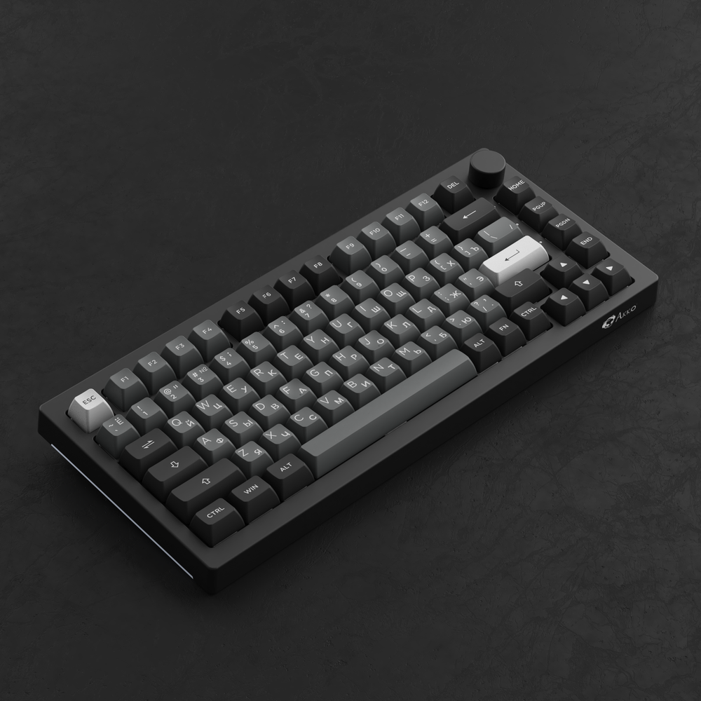 AKKO 5075B Plus Black&Sliver 3 Modes RGB Hot Swap V3 Cream Yellow Switch