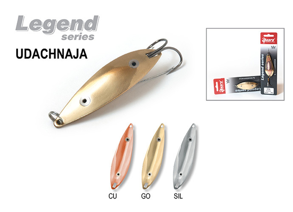 Блесна незацепляйка Akara Legend Udachnaja двойник 80 мм 15 гр. Sil