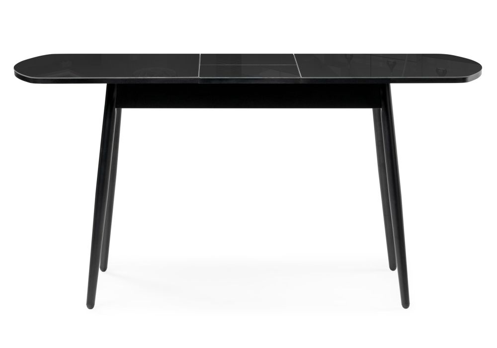 Стеклянный стол Бейкер 120(152)х70х75,5 черный