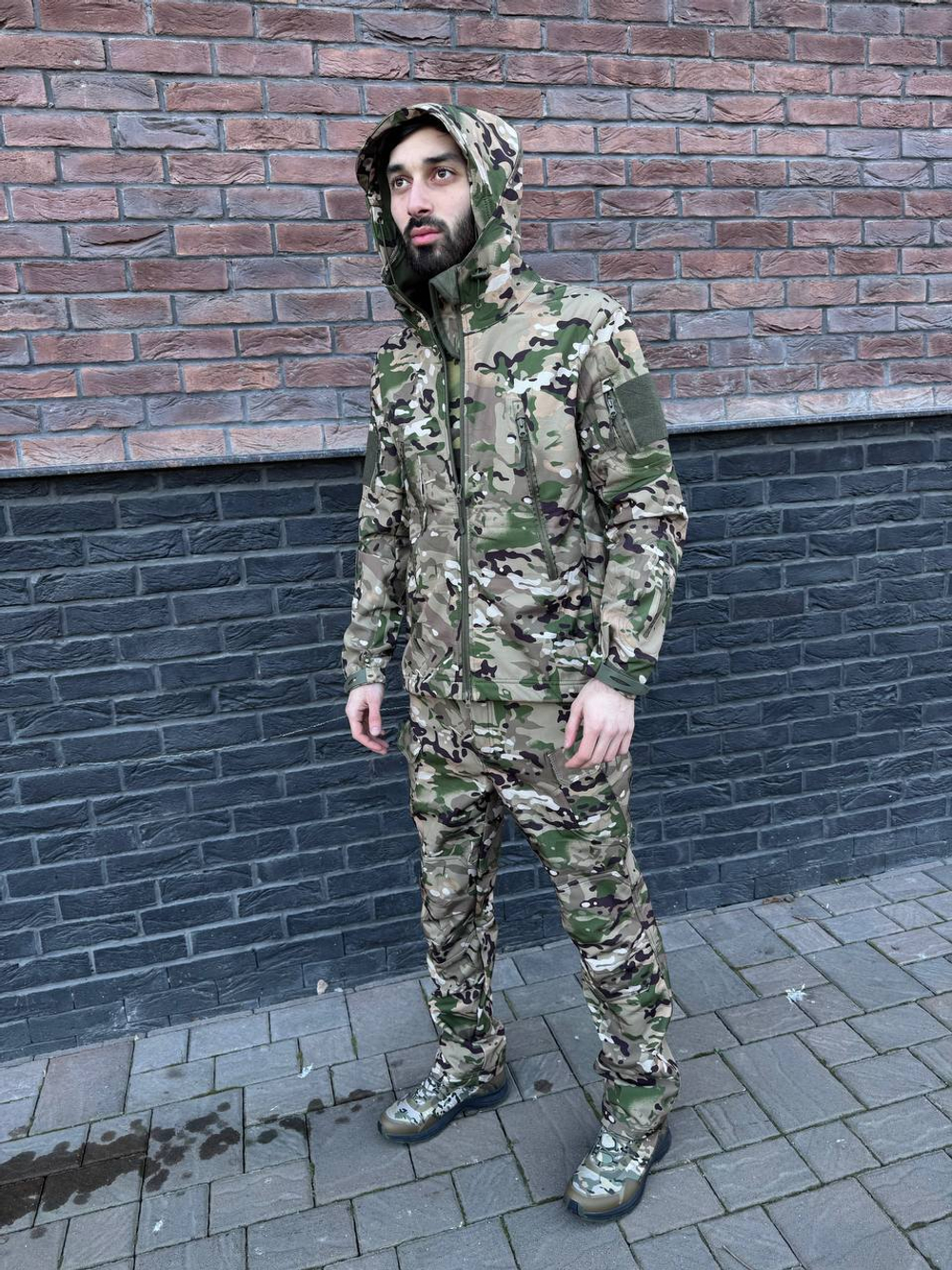 Тактический демисезонный костюм / softshell / мультикам